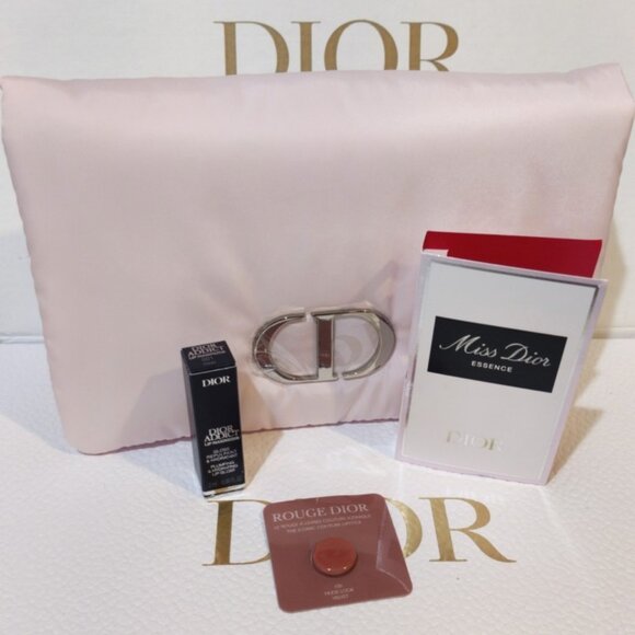 Dior Beauty Eye Shadow (5A04), Eye Liner (5D02), Pink Pouch, Bundle of 6, NEW - Picture 3 of 5